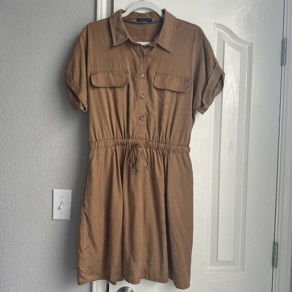 Tommy Hilfiger Dresses & Skirts - Tommy Hilfiger Brown Dress Women’s Size 8 Knee Length With Pocket
